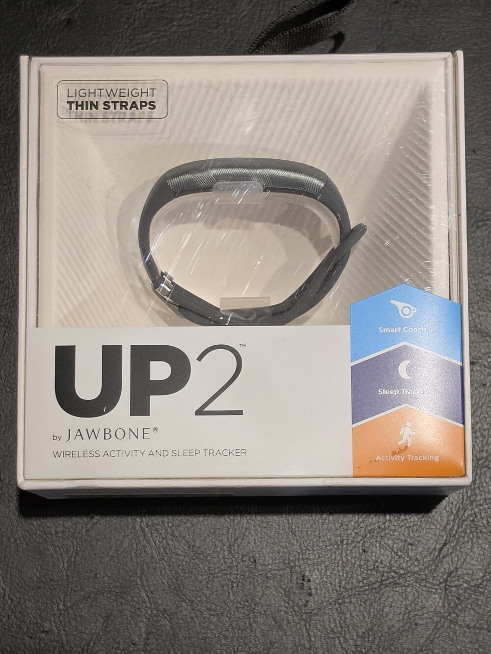 Jawbone UP2 Wireless Activity & Sleep Tracker - Black W/ Thin Band - New In Box
